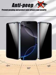 Mr. War Gorilla 2pcs Hydrogel Privacy Screen Protector, Only Supports Left And Right Privacy Protection, Clear Front View, Precise Cutouts Without Blocking Camera, Waterproof, Auto-Repair For Minor Scratches, Phone Accessories, Effective Screen Protection Against Scratches For Daily Use, Compatible With IPhone Duo/18promax/18pro/18/17e/17 Pro Max/17 Pro/17Air/17/16 Pro Max/16 Pro/16 Plus/16/15 Pro Max/15//14/13/12 And Other Models. - Black - View 4