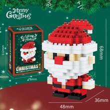 1pc Christmas Limited Building Blocks Set, Mini DIY Assembly Bricks, Xmas Themed Decorative Building Kit, Ideal Holiday Collectible Gift For Party Favors & Desktop Ornament - Multicolor - View 18