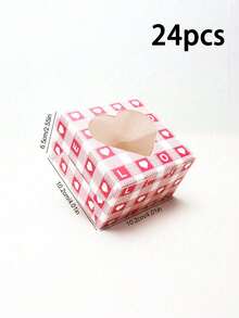 5pcs/10pcs/12pcs/24pcs Romantic Heart‑Window Paper Gift Boxes High‑End Printed Viewable Design Holiday & Party Favor Packaging Storage Cases - View 22