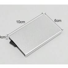 Ultra-Thin Metal Card Holder Wallet, Automatic Pop-Up Card Case, Unisex, RFID Blocking Credit Card Wallet, Minimalist Pocket Card Holder, Compact Front Pocket Wallet - Multicolor - View 8
