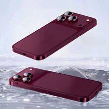 2026新款酒紅色鏡頭保護貼，相容 iPhone 18 Pro Max/18 Pro 相機鏡頭，鑲鑽工藝，時尚手機配件 - 酒紅色 - 查看 2