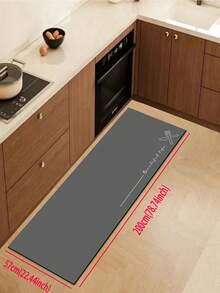 1 Pc Dark Gray Cutlery Pattern Kitchen Mat, 3.5 Mm Soft Rubber That Absorbs Water And Is Easy To Clean. Suitable For Corridors, Bathrooms, Living Rooms, Outdoor Door Mats, And Toilets. Useable Throughout The Year And For Various Holidays. - Multicolor - View 15