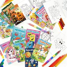 15 Buku Mewarnai Mini, Tema Hewan, Putri & Dinosaurus, Suvenir Pesta Massal untuk Ulang Tahun, Aktivitas Kelas, Pengisi Tas Bingkisan, Set Hadiah - MultiWarna - View 6