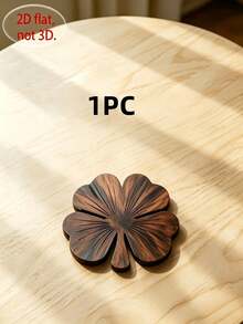 1/4pcs Clover Wooden Coasters, Walnut Color Heat-Resistant Beverage Mats, Protect Tabletop From Coffee And Tea Spills, Rustic Home Bar Decor, Creative Christmas Gift - Multicolor - View 12