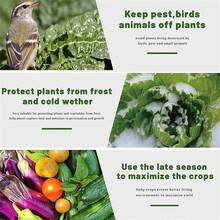 1PC 53.8-297SQ.FT Plant Covers Freeze Protection, Reusable Frost Blanket For Winter, Breathable Garden Cover For Cold Weather, Snow & Frost Protection For Outdoor Plants - Windproof Fabric - View 4