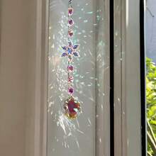1pc Christmas Acrylic Snowflake Crystal Shell Eye-Shaped Bead Net Pendant Sun Catcher - Hanging Ornament - View 1