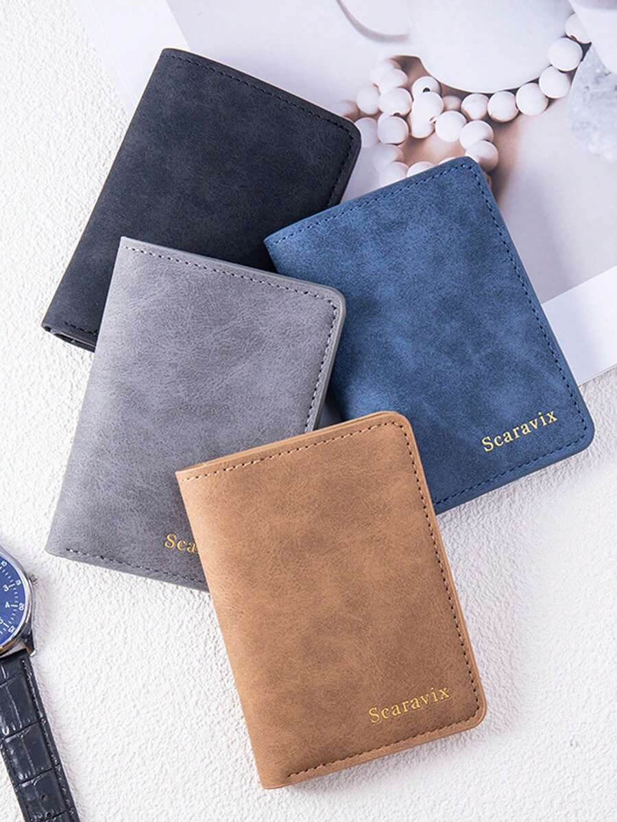 Vertical Multi-Slot Card Holder, Integrated Storage Men's Wallet, PU Leather Men's Wallet - Multicolor - View 1