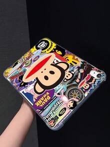 官方授權 Paul Frank 透明平板保護殼，大頭猴子兔子熊貓貓彩虹字母拼色拼接圖案，新款適用於 Air2 2014 (9.7 吋)、Air4 2020 (10.9 吋)、Pro 11 (M4) 2024 (11 吋)、11 2025 (11 吋)、7 2019 (10.2 吋)、8 2020 (10.2 吋)、10 平板電腦，可用作節日禮物、日常通勤，日常防摔高吸引力款式 - 彩色 - 查看 4