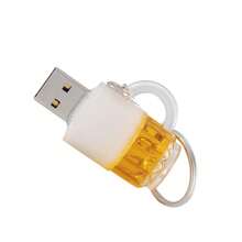 Biyetimi Beer Cup Model USB Flash Drive 128GB Creative Gifts Memory Stick Free Key Chain Pen Drive 32GB High Speed Pendrive 4GB - View 3