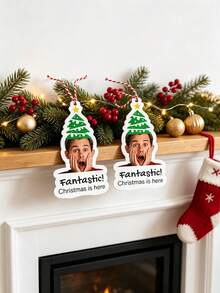12/24pcs Funny Christmas Photo Gift Tag, Custom Face Personalized Holiday Gift Wrap Label, Family Name Present Tag For Christmas Tree, Gift Boxes, Stockings, Party Favors, Secret Santa, Gift Exchange And Holiday Party Decoration - Multicolor - View 4