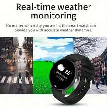 Jam Tangan Pintar Bulat untuk Wanita & Pria dengan Layar HD 1,83 inci, Mendukung Pelacak Kebugaran, Mode Olahraga, Pengingat Pesan, Prakiraan Cuaca, Kompatibel dengan iOS/Android, Hadiah Menarik untuk Halloween - MultiWarna - View 5