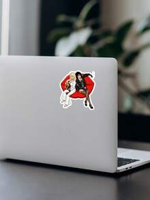 1PC Retro Dolly & Rocky Picture Show Sticker, Music Legend Cartoon Art Vinyl Decal, Waterproof Self Adhesive Sticker For Tumbler, Notebook, Car Bumper, Scrapbook - Multicolor - View 4