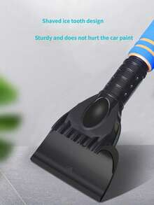 New Car Snow Scraper With Fleece Gloves, Telescopic Aluminum Alloy Ice And Frost Scraper Brush, Car Windshield Snow Brush - Snow Shovel + Gloves - View 9