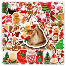 50pcs Watercolor Winter Christmas Stickers, Vintage Holiday Stickers With Snowman, Reindeer, Snowflake, Suitable For Planner, Scrapbook, Water Bottle, Laptop, Christmas Gift, Random Style - Multicolor - View 2