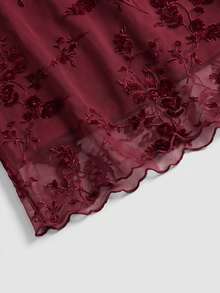 Robes florales VINOVA pour femmes, robe midi élégante à manches longues et dos nu, tenues de festival d'automne et d'hiver, robe du Nouvel An, robe de Noël, Halloween - Rouge foncé - Voir 10