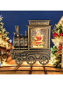 Tren Lampara Faro Navideño Con luz Musica Tormenta De Nieve - 1PC - Ver 9