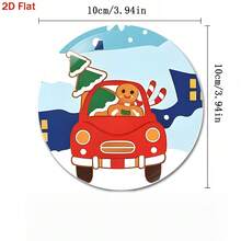 Tatakan Gelas Anti Selip Tahan Air Bertema Kue Jahe Natal Terlaris dari PET, Alas Pelindung Meja, Dekorasi Makan Malam Natal, Dekorasi Pesta Liburan di Rumah dan Dapur, Hadiah Natal untuk Teman dan Keluarga - Tatakan gelas PET LDX2826 - View 4