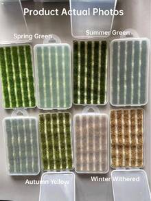 1 Box 5pcs Seasonal Mini Artificial Grass Tuft Model, 4 Colors 2.36*4.15in Realistic Sand Table Grass, Suitable For Various Scene Decoration, Train Track Miniature Landscape Model, Garden Model Landscape And Architectural Scene Layout DIY Material, Miniature Accessories - 1 Box Of Grass Tufts - View 9