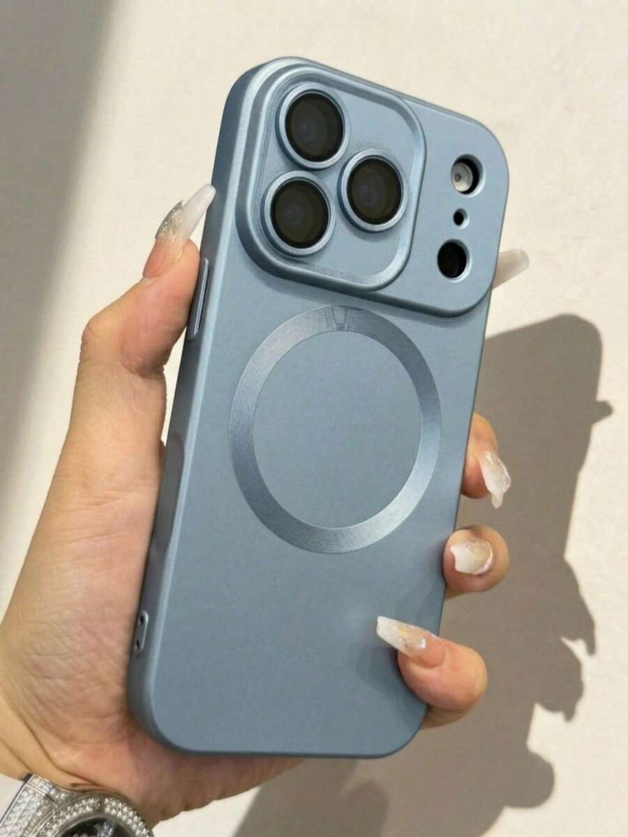 1件裝 藍色金屬噴漆塗層軟手機殼，適用於 iPhone 18 Pro/18 Pro Max/18/17 17 Air 17 Pro 17 Pro Max，防刮耐磨、吸震、全鏡頭保護，超薄設計，亦適用於 iPhone 13 11 16 Pro Max 15 14 12 16e