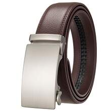 Genuine Leather Automatic Buckle Belt For Men, Cowhide Formal Belt, Simple Business Men's Belt, Adjustable Length, Ideal Gift Choice For Summer, Autumn, Christmas And Winter - 066-191 - View 15