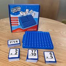 Math Board With 200 Math Cards, Double-Sided Silicone Tape Board, Teaching Aids For Addition, Subtraction, Multiplication, And Division, Suitable For Children Over 3 Years Old, Home Classroom Auxiliary Tools, Math Operation Set - Multicolor - View 9