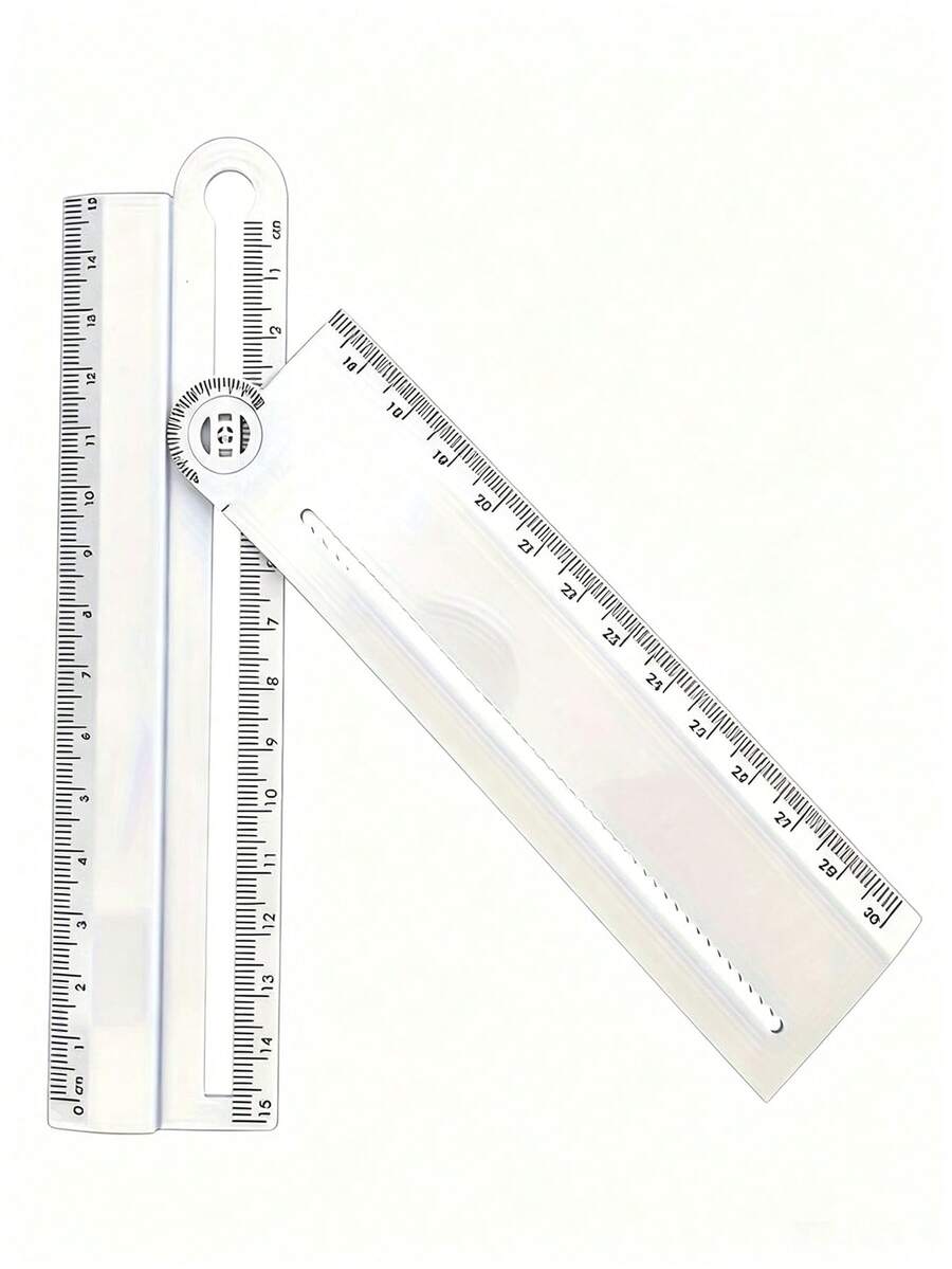 1pc Multi-Function Drawing Ruler, Can Replace Straight Ruler, Protractor And Compass, Can Draw Arcs And Parallel Lines, Can Measure Thickness And Font Size, Designer Art Drawing Tool, Back To School Supplies - Multiple Styles - View 1