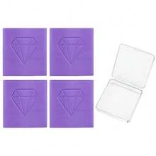 Đất sét sáp dán kim cương 2.56 inch, đất sét dính tái sử dụng cỡ lớn màu hồng, tím, trắng và xanh dương, phụ kiện thủ công DIY tranh kim cương 5D - Xem 17