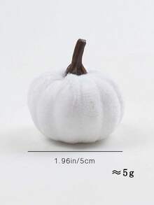 Mini Flannel Covered Artificial Pumpkin Set, 5cm Small Foam Pumpkin With Hanging Rope, Thanksgiving Halloween Autumn Harvest Desktop Home Party Holiday Decoration - Multiple Styles - View 13