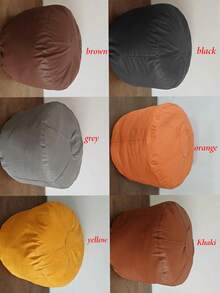 Storable Slouchy Sofa Cover - Pebble Shaped Pumpkin Oval Slouchy Sofa Cover, Suitable For Storage, Can Store Old Clothes And Household Slouchy Sofa Covers, Only Cover Included, No Filling Artificial Leather - Multicolor - View 9