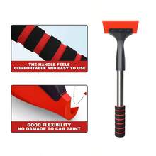 1pc Multifunctional Winter Ice Scraper, Stainless Steel Snow Shovel, Car Windshield Frost Snow Ice Removal Tool, For Car Paint And Glass, Essential Winter Car Accessory, Used For Removing Thick Ice, Snow, Frost, Slush, Suitable For Sedans, SUVs, Trucks, Outdoor Parking Lots, Garages, Portable Car De-Icing Device, Vehicle Snow Removal Tool - Multicolor - View 5