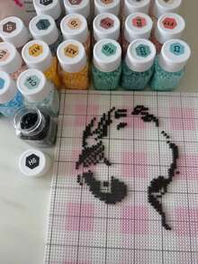 特大號 120 針方型彩色 Perler 珠子模板板附刻度，適用 2.6mm 珠子，Perler 珠子 DIY 工具組，珠飾手工材料，生日禮物與節日派對小禮，萬聖節，紫色 藍色 粉色 綠色 - 多款 - 查看 6