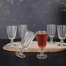 6pcs Classic Patterned Highball Glass Set, Retro Stemmed Drinkware For Holiday Parties, Family Dinners & Weddings - View 10