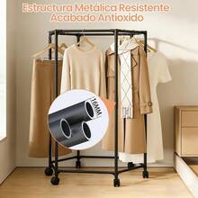 Perchero Giratorio De Piso, Tendedero De Ropa PortáTil Y Montaje RáPido Sin Taladros, Ahorra Espacio En Dormitorio, BalcóN O LavanderíA (Negro, 70 * 120cm) - Negro - Ver 3