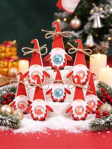 25/50pcs/Pack Christmas Gnome Snowman Candy Lollipop Cardstock Cards Party Gifts Decorations Baking Gift Box Decoration Cardstock Includes Ribbon Or String - View 8