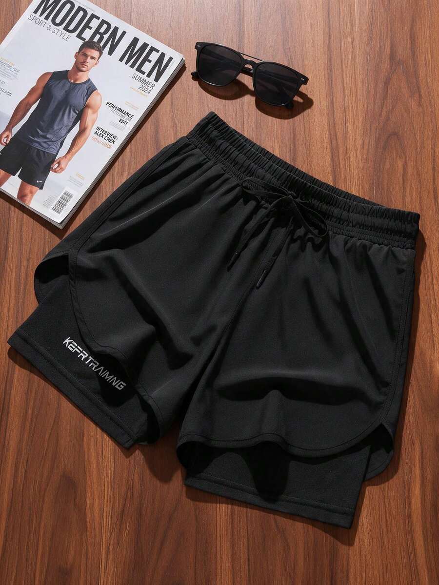 Shorts casuales y de moda de unicolor para hombre, livianos, transpirables y de secado rápido