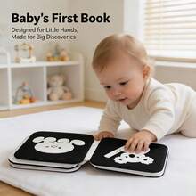 Baby Early Learning Cloth Book, Enhances Baby's Cognitive Ability, Colorful Cloth Book - Engaging Visual And Auditory Training With Cartoon Animal Tails, Soft Polyester, Children's Learning Toy, Durable Tear-Resistant Waterproof Early Education Cloth Book, Stimulates Baby's Tactile And Visual Cognitive Enlightenment, Suitable For Christmas, Birthday And Other Holiday Gifts! - Multicolor - View 3