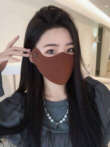 MESHUOKAI Autumn/Winter Bowknot Warm Windproof Cold-Proof Face Mask, Brushed Fleece 3D Support Breathable Outdoor Cycling Face Cover - Multicolor - View 5