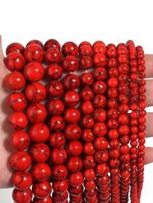 4/6/8/10mm Natural White Howlite Round Beads, Suitable For Jewelry Making, DIY Necklace & Bracelet Accessories - Multicolor - View 11