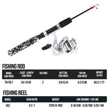 KecchKrezing Fishing Set Telescopic Ice Fishing Rod With Ceramic Guides Smooth Line Casting EVA Anti-Slip Handle Spinning Reel Metal Spool Smooth Line Retrieval Lure Bait Strong Fishing Line Tackle Bag Storage - Black - View 3