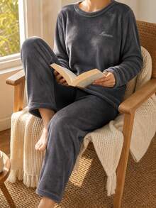 Women Pajama Sets - Grey - View 2