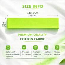2pcs/Set Women's & Men's Sports Headbands, Soft Cotton Elastic Headbands, Non-Slip Sweat-Absorbing Headbands, Suitable For Sports, Gym, Running, Workout, Yoga - Multicolor - View 5