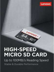 Lenovo Kartu memori TF untuk drone/kamera/dashcam/kamera pengawasan. Peringkat kecepatan U3 V30. Perekaman video 4K HD yang lancar. Kecepatan baca tinggi 100MB/s. Tahan lama, tahan air, tahan suhu, dan tahan guncangan. Tersedia pilihan 64GB/128GB/256GB. - View 4