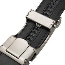 Genuine Leather Automatic Buckle Belt For Men, Cowhide Formal Belt, Simple Business Men's Belt, Adjustable Length, Ideal Gift Choice For Summer, Autumn, Christmas And Winter - 066-191 - View 11