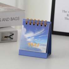 2027 Mini Landscape Desk Calendar Healing Nature Scenery Desktop Ornament Spiral Bound Calendar, Study Office Planning Memo Small Calendar, Daily Check-In, Christmas Gift, Holiday Gift - A - View 17