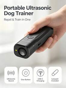 1. Perangkat Anti-Gonggong Portabel Genggam dengan Pengisian USB, Peralatan Anti-Gonggong Ultrasonik dengan Lampu LED, Alat Pengusir dan Pelatihan Anjing Mini Portabel, Cocok untuk Semua Anjing, Anti-Gigitan, Cocok untuk Penggunaan di Dalam dan Luar Ruangan - MultiWarna - View 2
