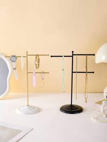 1pc European Style Metal Jewelry Display Stand, Necklace Storage Rack. Multi-Functional Design, Can Be Used To Store Bracelets, Necklaces, Watches And Other Accessories. It Can Perfectly Organize Various Jewelry, Excellently Complete The Storage Task, And Keep Your Jewelry Neat And Orderly. - Multicolor - View 6