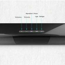Barra de Som para TV e Home Cinema com 4 Alto-falantes de 20W - Preto - Visão 3