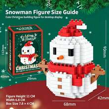 1pc-Christmas Micro Building Blocks Blind Box Set, Mini Bricks Santa Claus Christmas Tree Snowman Reindeer, DIY Assembly Puzzle Toy, Creative Holiday Ornament, Stocking Stuffer, Christmas Party Favor, Collectible Mini Building Toy - Multicolor - View 11