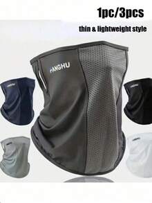 1 buah/3 buah Masker Wajah Bersepeda Sutra Es Perlindungan UV Baru, Tahan Angin, Tahan Debu, Bernapas, Sejuk, Multifungsi, Ringan - MultiWarna - View 1
