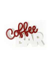 Two-Tone Coffee Bar Logo Decorative Figurine, Modern 3D Coffee Bar Counter Decor, Minimalist Style Tray Decoration, Suitable For Kitchen Countertop, Desktop Decor Ornament, Small Gift For Coffee Lovers, Halloween, Christmas - A - View 10